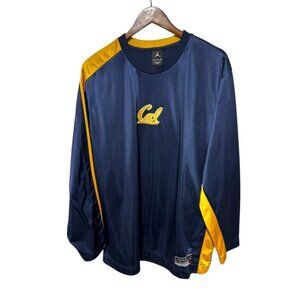 Jordan California Golden Bears Long Sleeve Shirt Blue/Gold Size XL